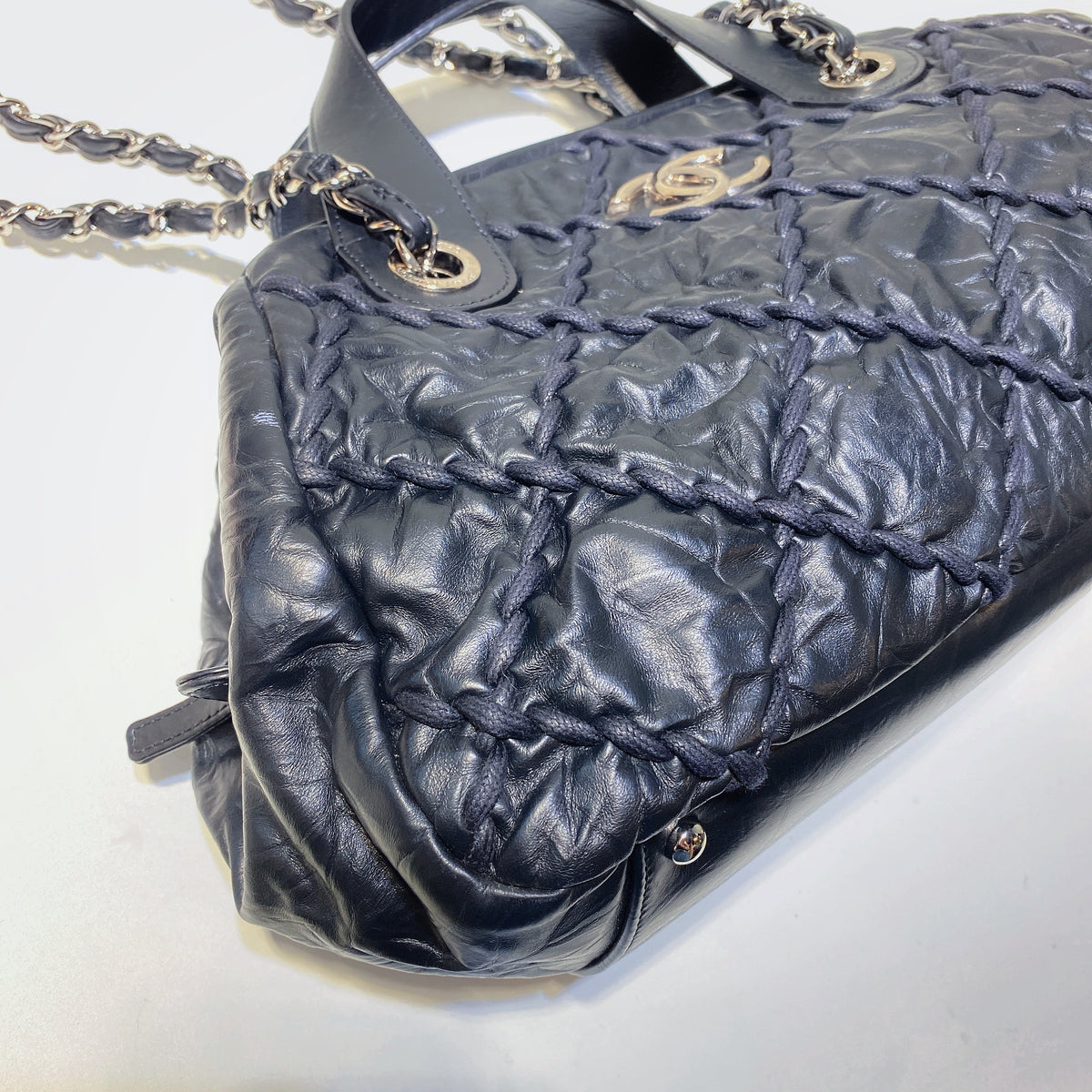 Chanel Quilted Bubble Nylon Tweed Tote, Luxury, Bags & Wallets on Carousell