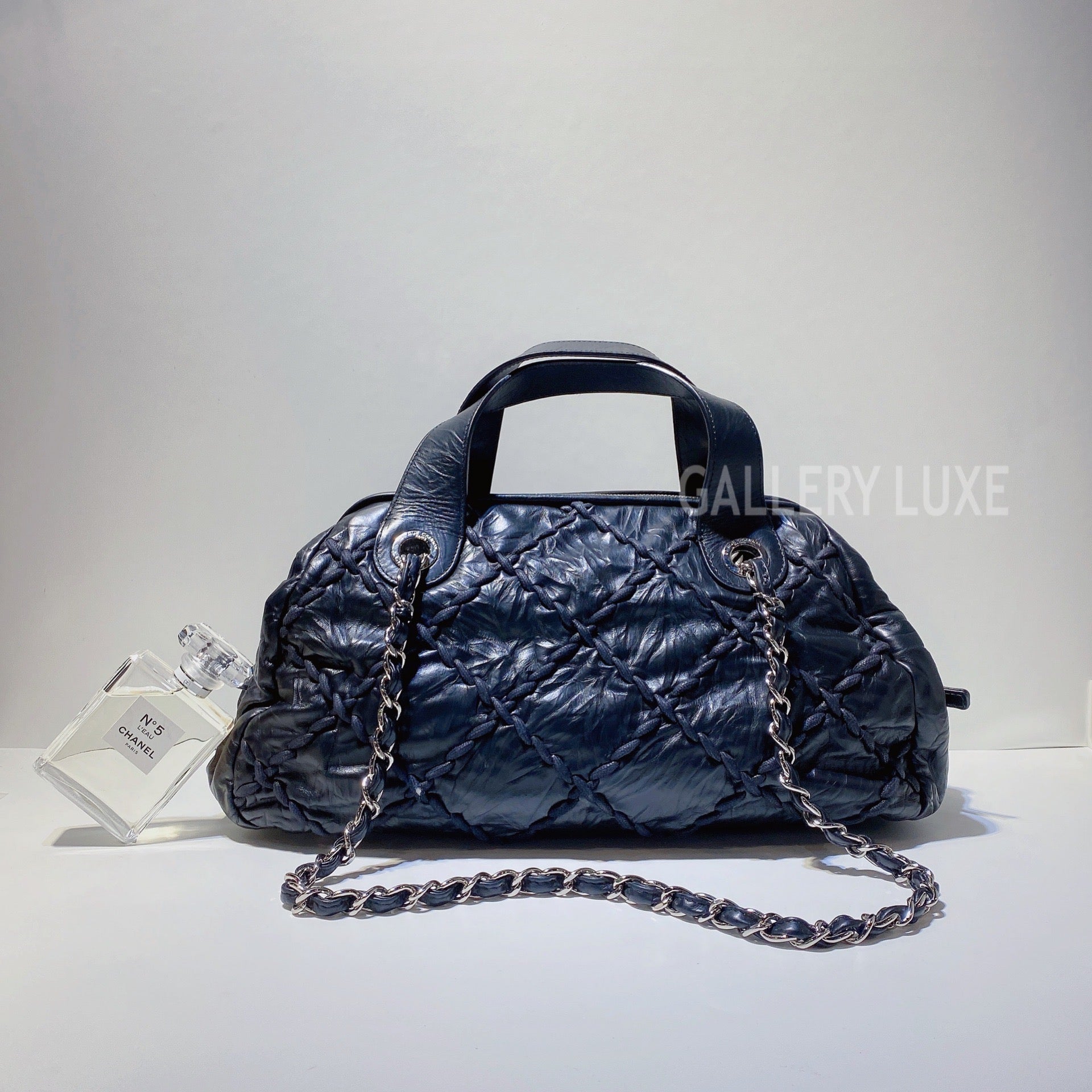 No.3088-Chanel Calfskin Ultra Stitch Bowling Bag – Gallery Luxe