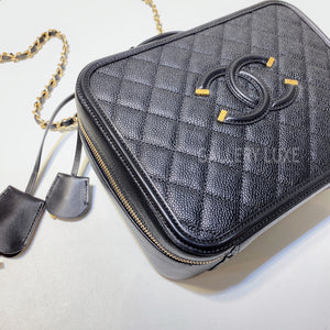 No.3078-Chanel Caviar Large CC Filigree Vanity Case (Unused / 未使用品)