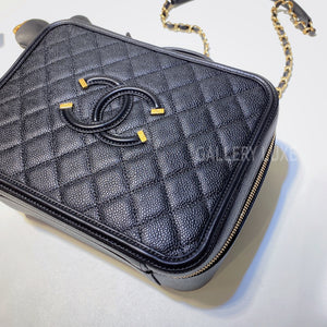 No.3078-Chanel Caviar Large CC Filigree Vanity Case (Unused / 未使用品)