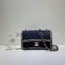 将图片加载到图库查看器，No.3068-Chanel Denim &amp; Fabric Classic Flap Mini 20cm
