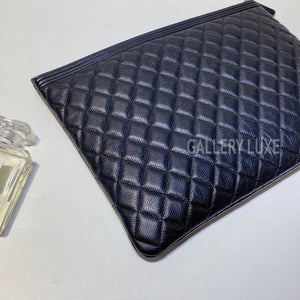 No.3091-Chanel Large Caviar Boy Clutch Case