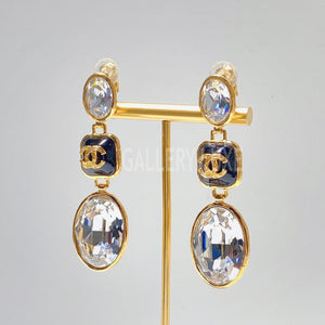 No.3093-Chanel Gold Drop Crystal Earrings