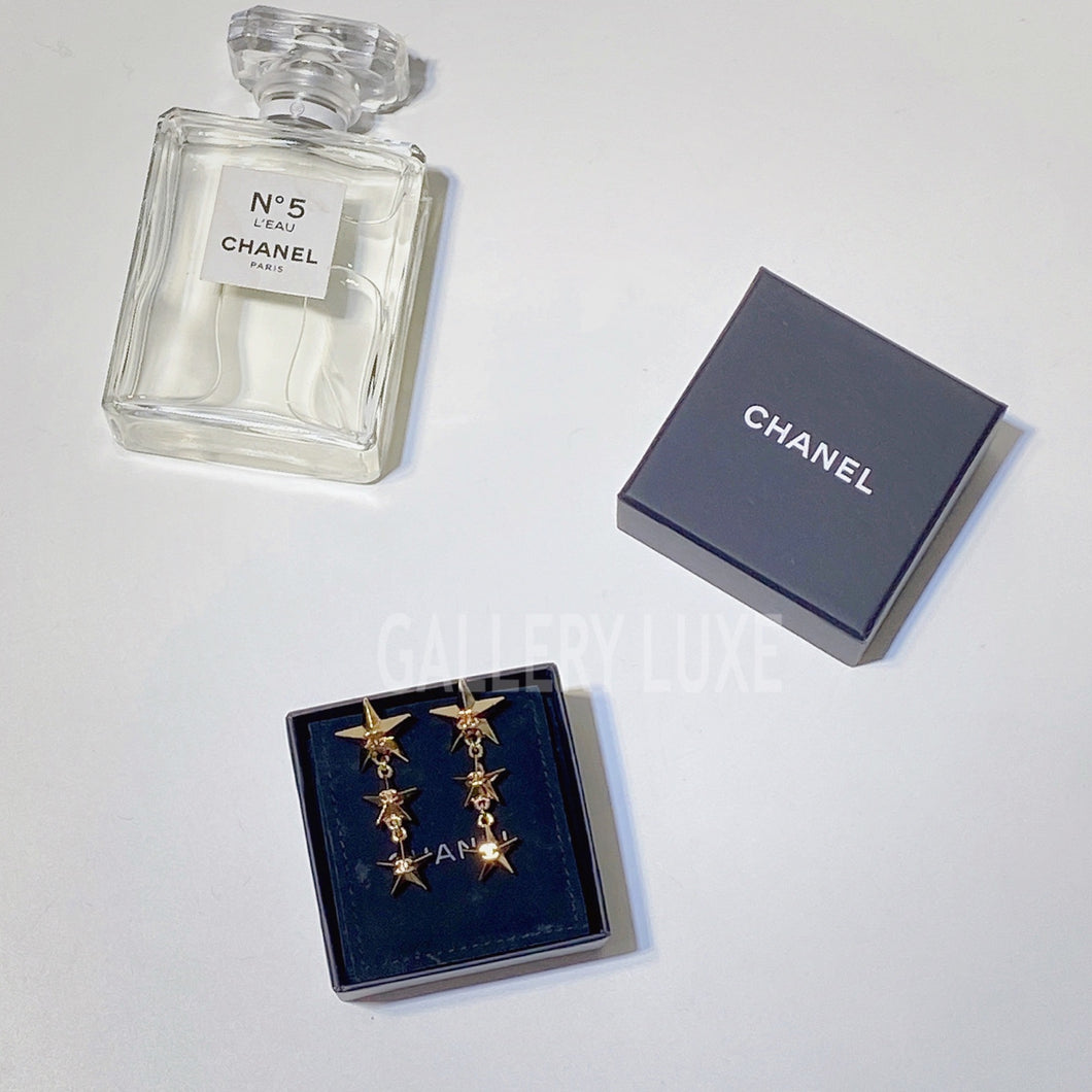 No.3096-Chanel Gold Drop Star Earrings