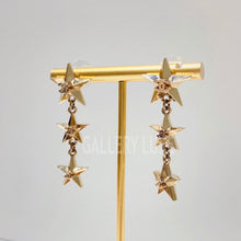 Load image into Gallery viewer, No.3096-Chanel Gold Drop Star Earrings
