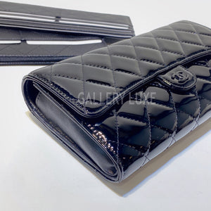 No.3074-Chanel Patent Timeless Classic Long Wallet