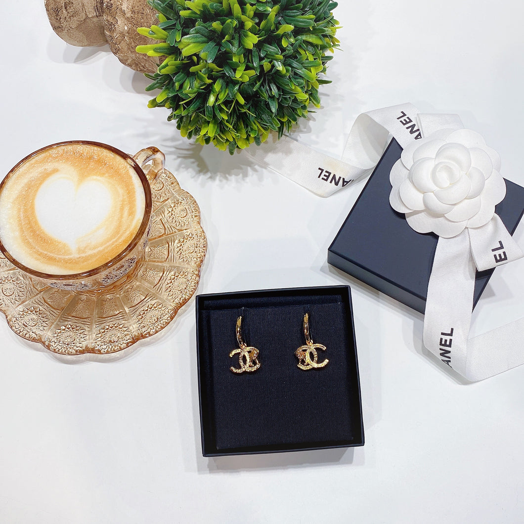 No.3644-Chanel Gold Metal Coco Mark Earrings (Brand New / 全新貨品)