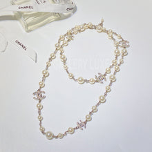 画像をギャラリービューアに読み込む, No.3092-Chanel Long Pearl &amp; Crystal Necklace
