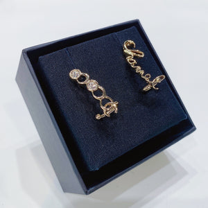 No.001347-6-Chanel Metal & Crystal Coco Chanel Earrings (Brand New / 全新貨品)
