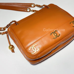 No.2473-Chanel Vintage Lambskin 3CC Shoulder Bag