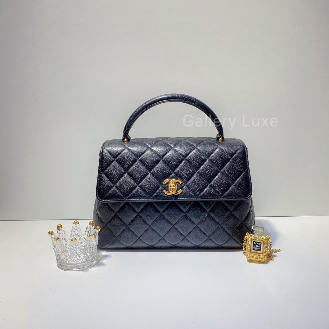 No.2763-Chanel Vintage Caviar Small Kelly Handle Bag
