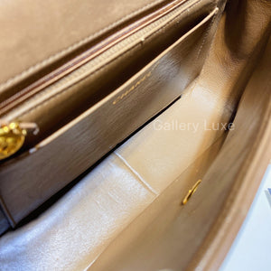 No.2762-Chanel Vintage Lambskin Vertical Lines Flap Bag