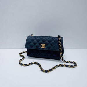 No.3824-Chanel Vintage Satin Mini Flap
