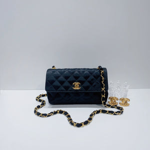 No.3824-Chanel Vintage Satin Mini Flap